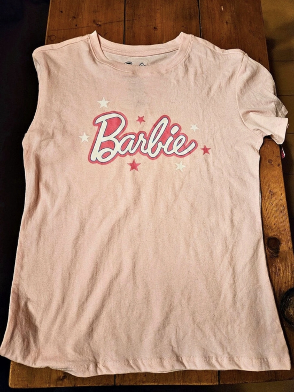 Barbie Script Logo Graphic Tee Pink Short Sleeve Tee